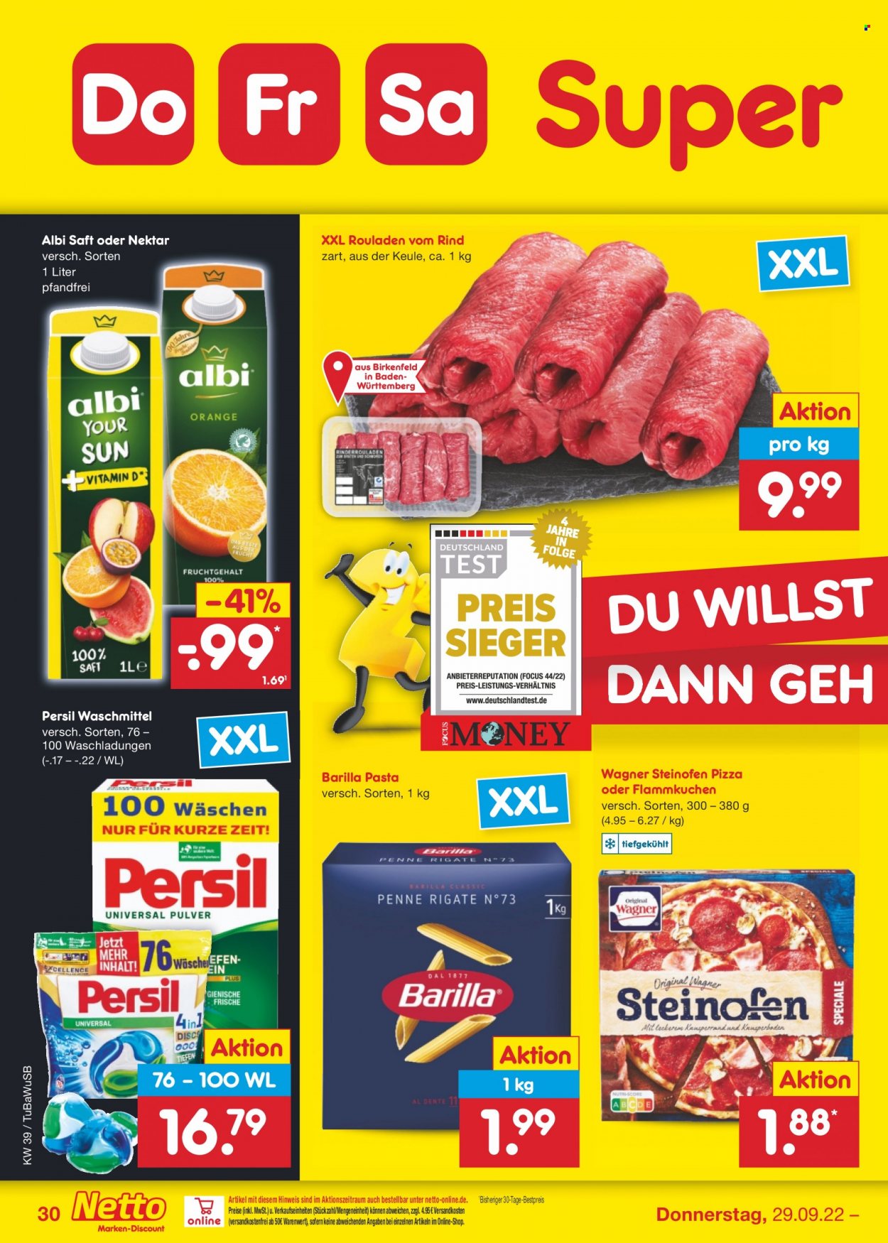 Netto Marken-Discount Prospekte  - 26.09.2022 - 1.10.2022. Seite 30