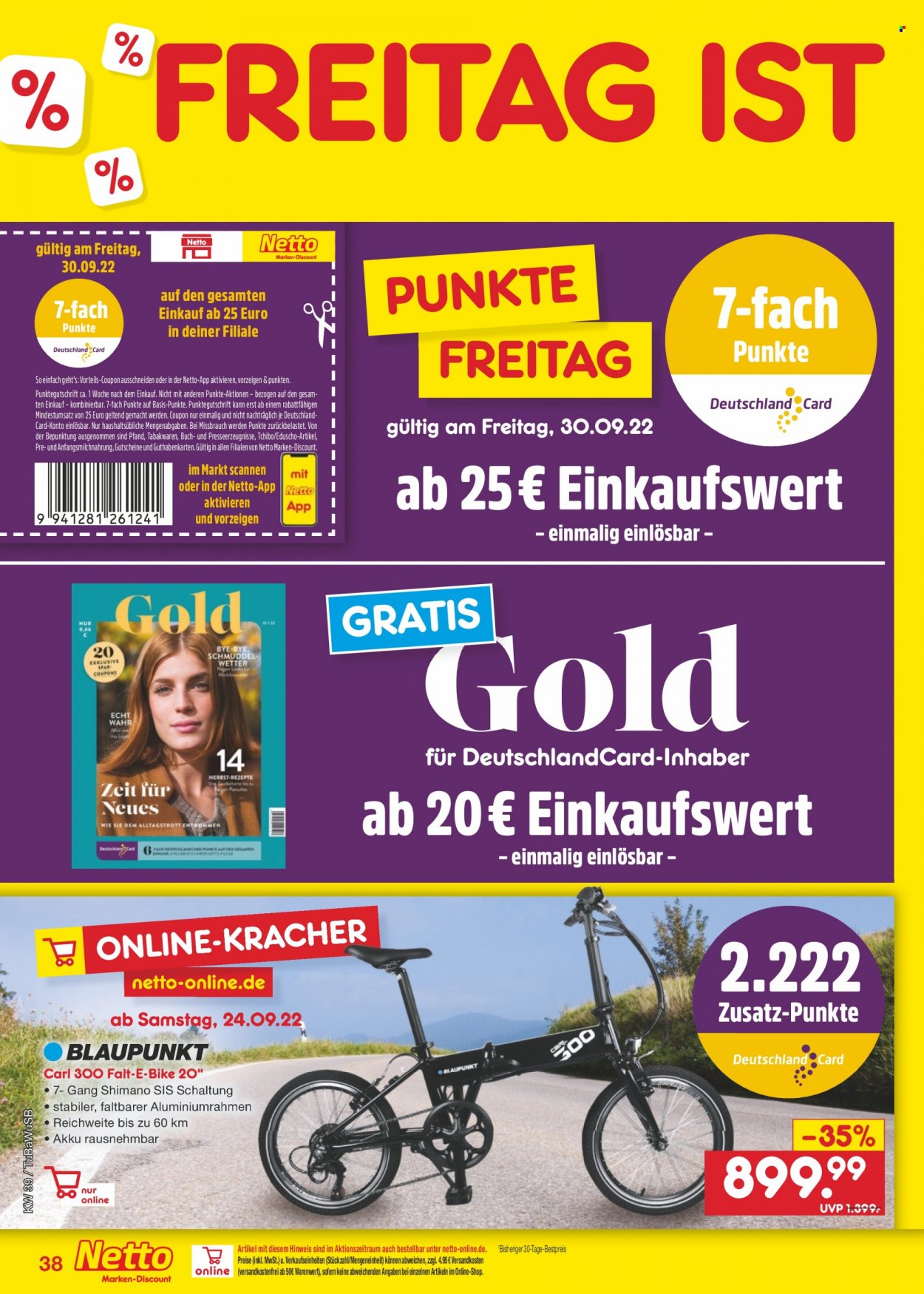 Netto Marken-Discount Prospekte  - 26.09.2022 - 1.10.2022. Seite 38