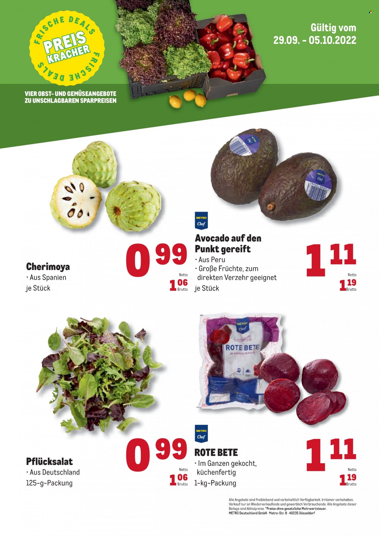 Metro Prospekte  - 29.09.2022 - 5.10.2022. Seite 1