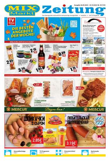 Prospekte Mix Markt - 26.09.2022 - 2.10.2022.