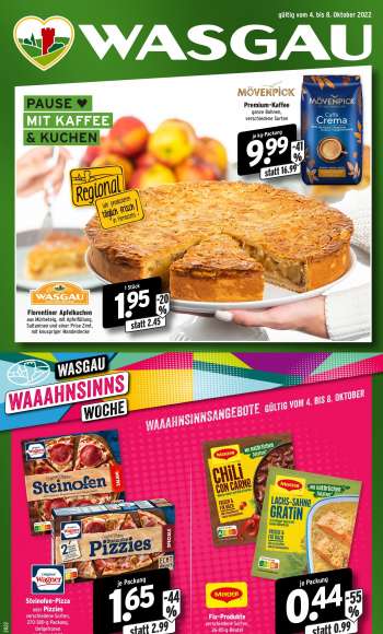 Prospekte Wasgau - 4.10.2022 - 8.10.2022.