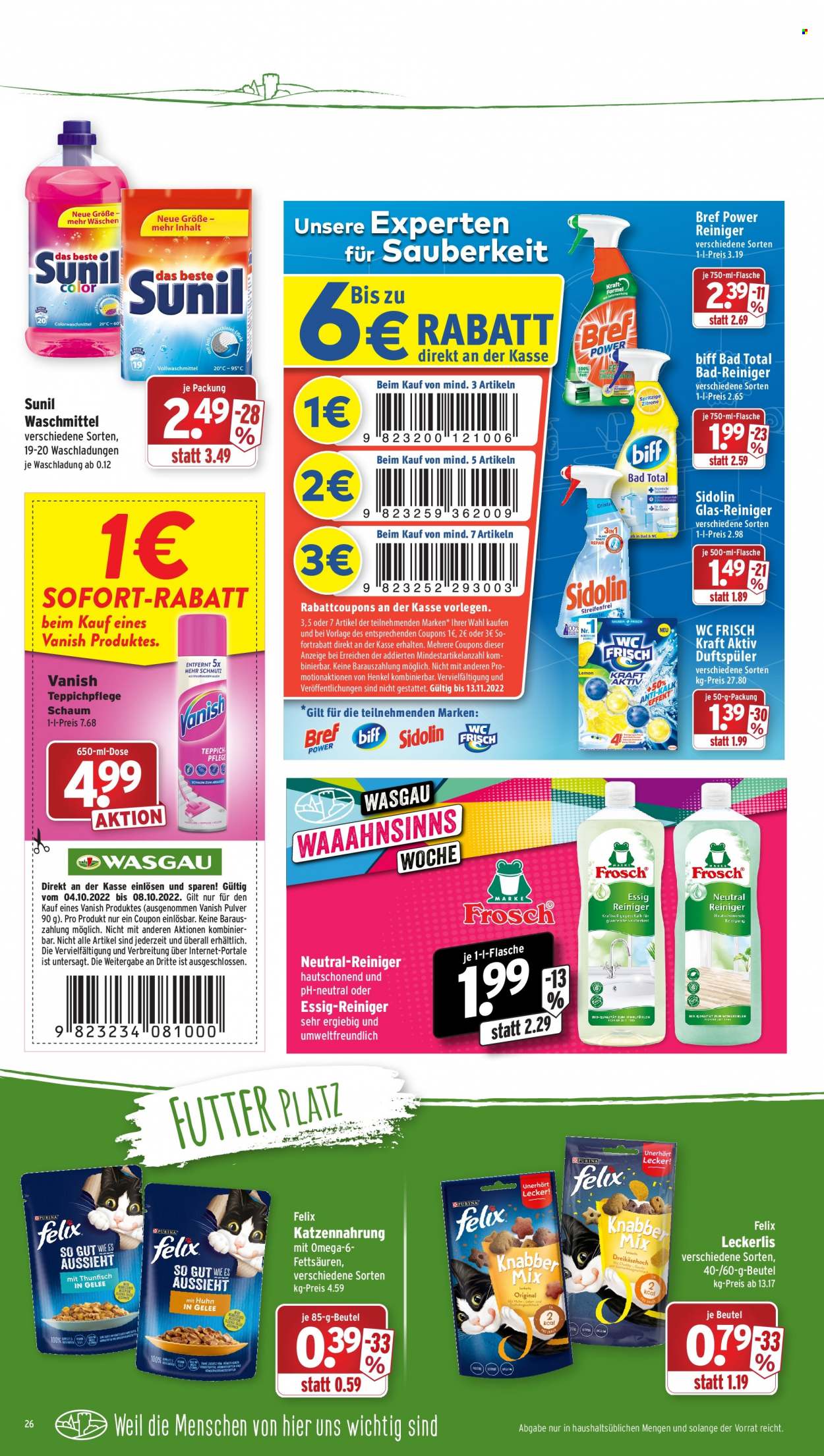 Wasgau Prospekte  - 4.10.2022 - 8.10.2022. Seite 26