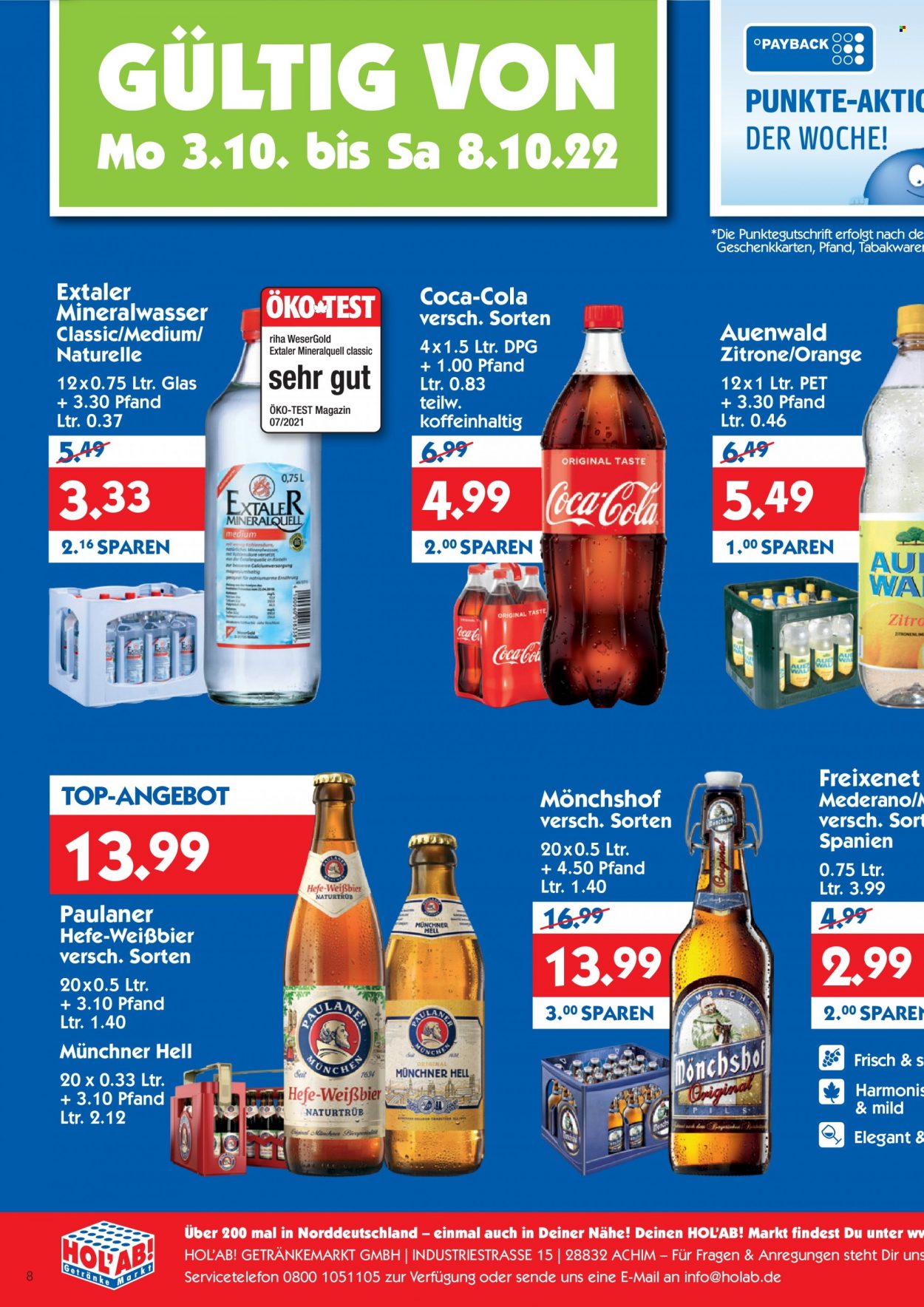 Hol'ab! Getränkemarkt Prospekte  - 3.10.2022 - 8.10.2022. Seite 2