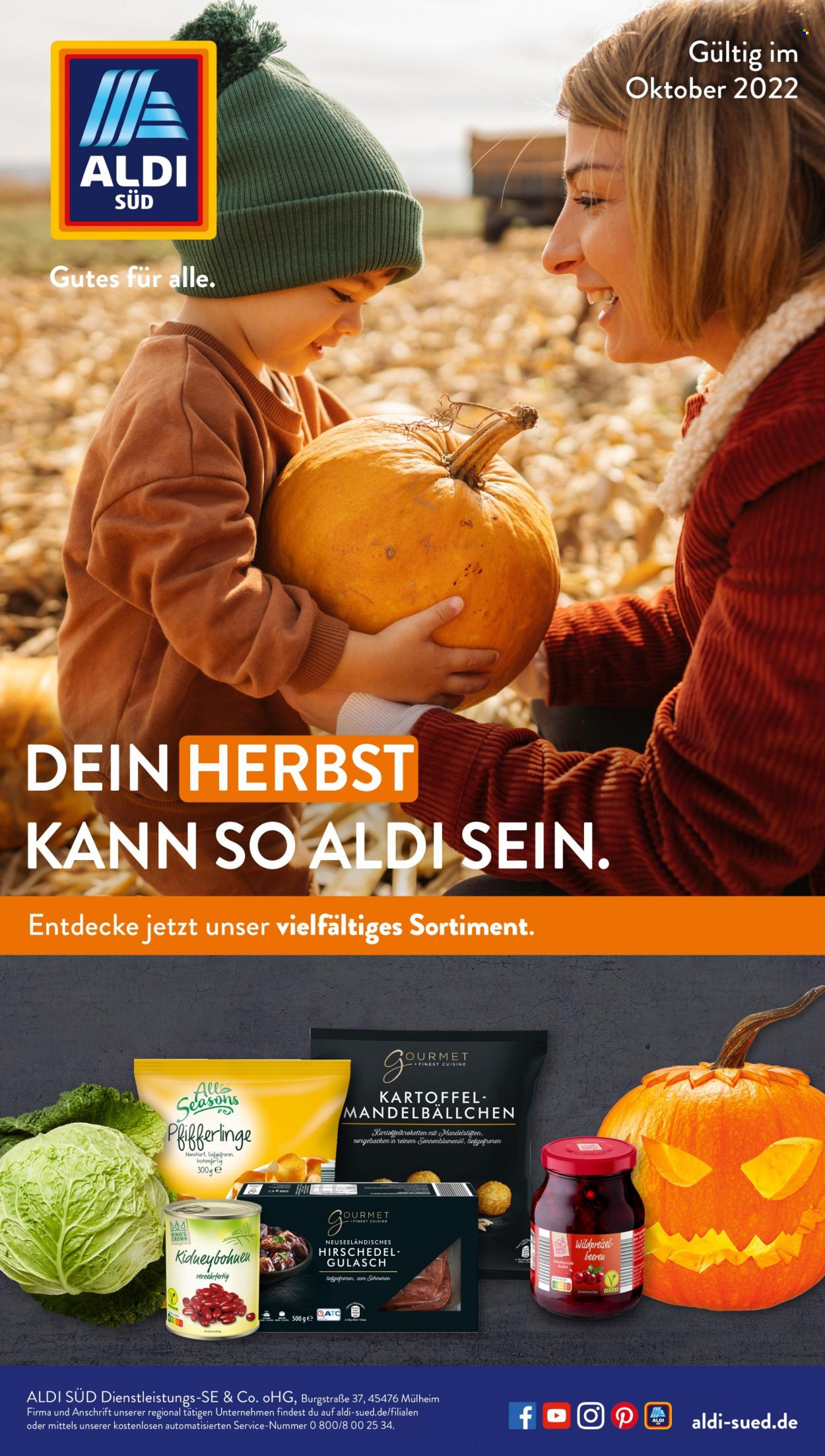 ALDI SÜD Prospekte  - 1.10.2022 - 31.10.2022. Seite 1