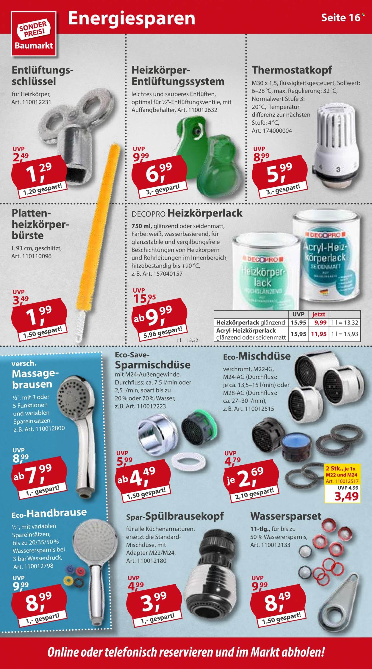 Sonderpreis-Baumarkt Prospekte  - 8.10.2022 - 14.10.2022. Seite 16