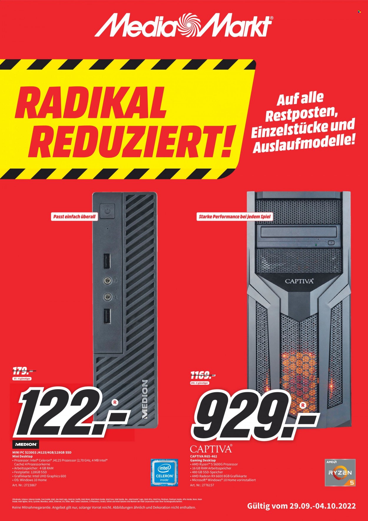 MediaMarkt Prospekte  - 29.09.2022 - 4.10.2022. Seite 1