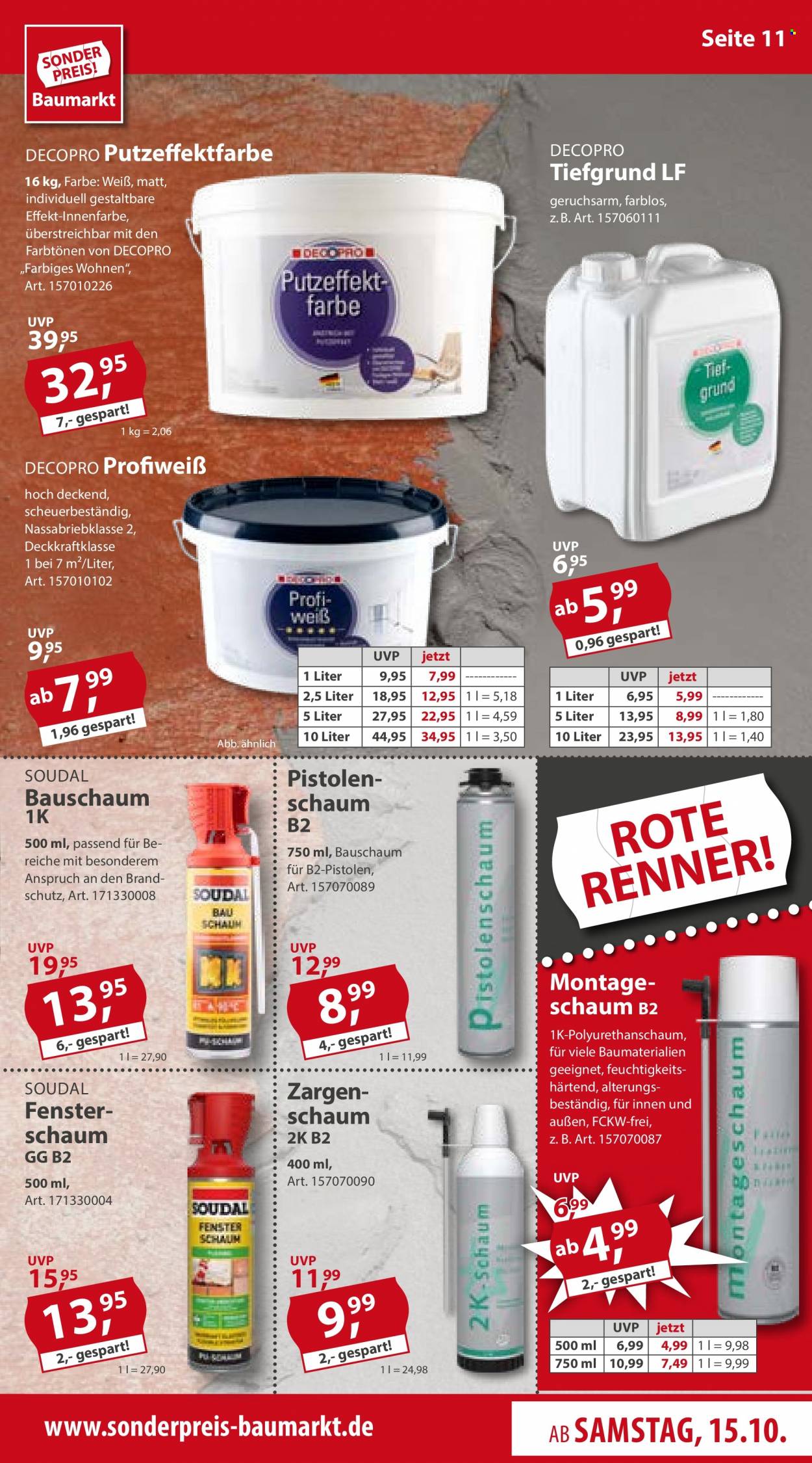 Sonderpreis-Baumarkt Prospekte  - 15.10.2022 - 21.10.2022. Seite 11