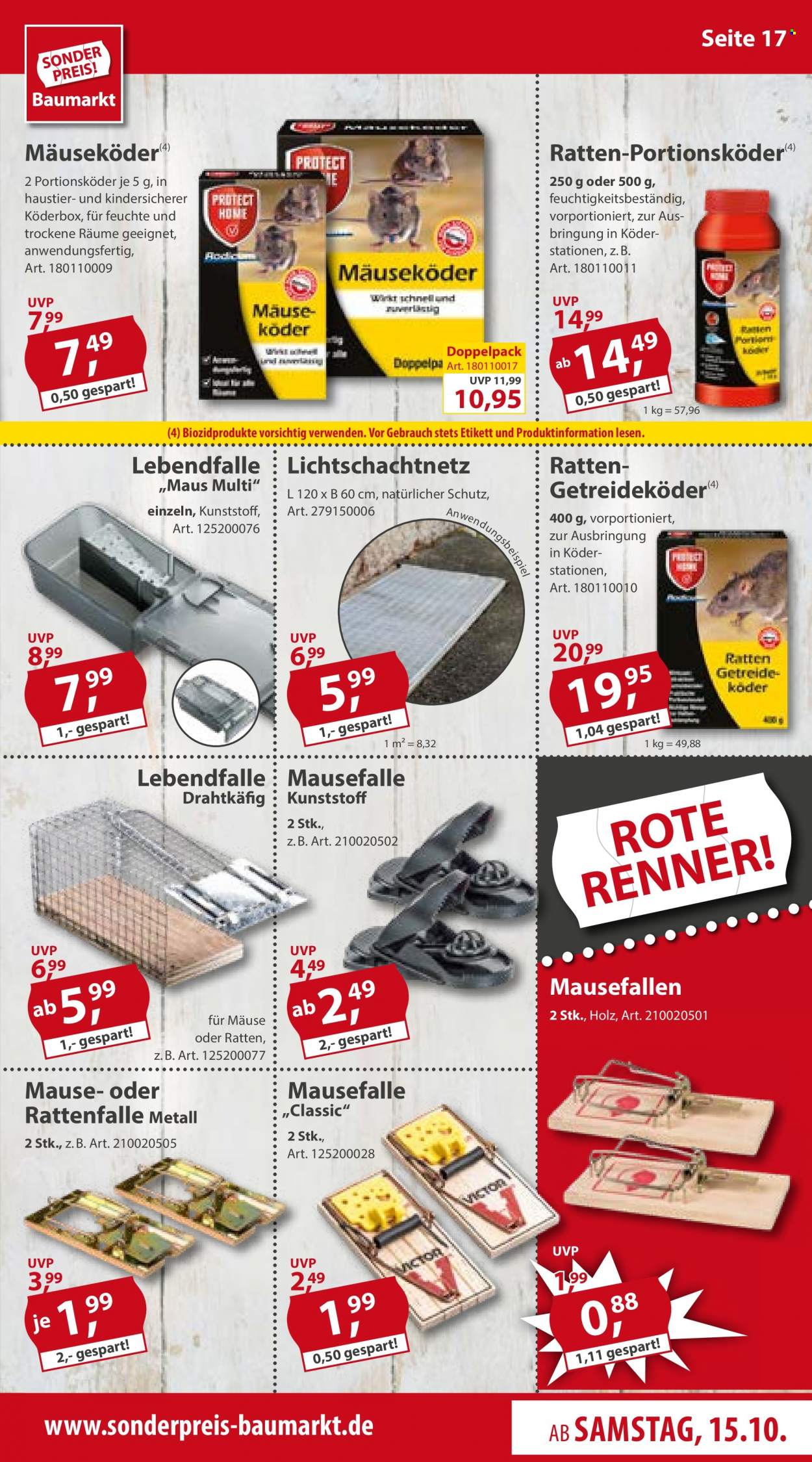 Sonderpreis-Baumarkt Prospekte  - 15.10.2022 - 21.10.2022. Seite 17