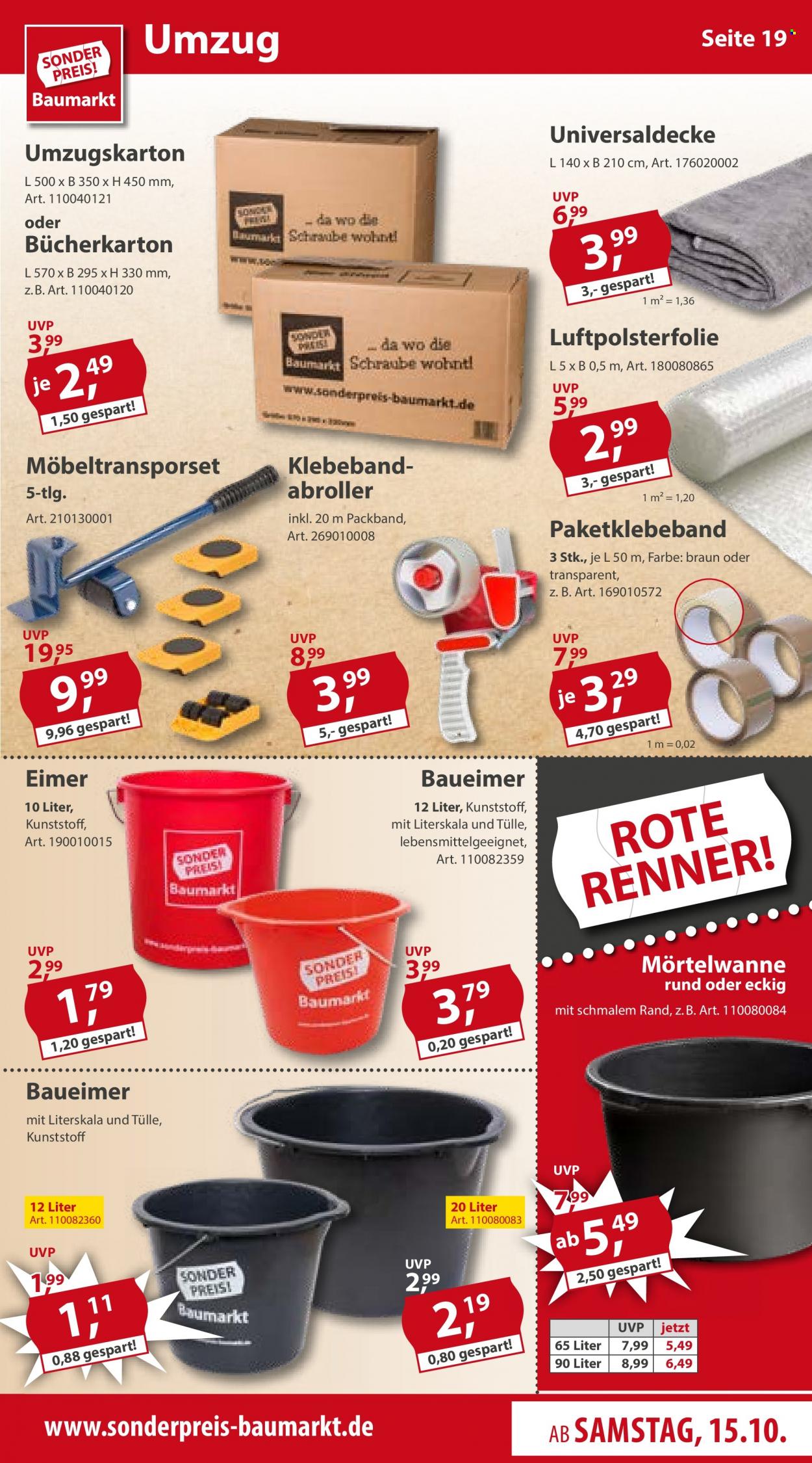 Sonderpreis-Baumarkt Prospekte  - 15.10.2022 - 21.10.2022. Seite 19