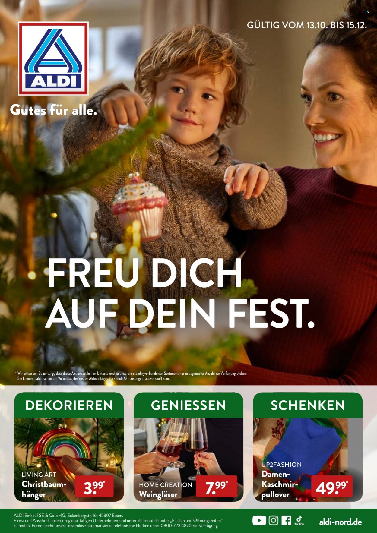ALDI Nord Prospekte  - 13.10.2022 - 15.12.2022. Seite 1