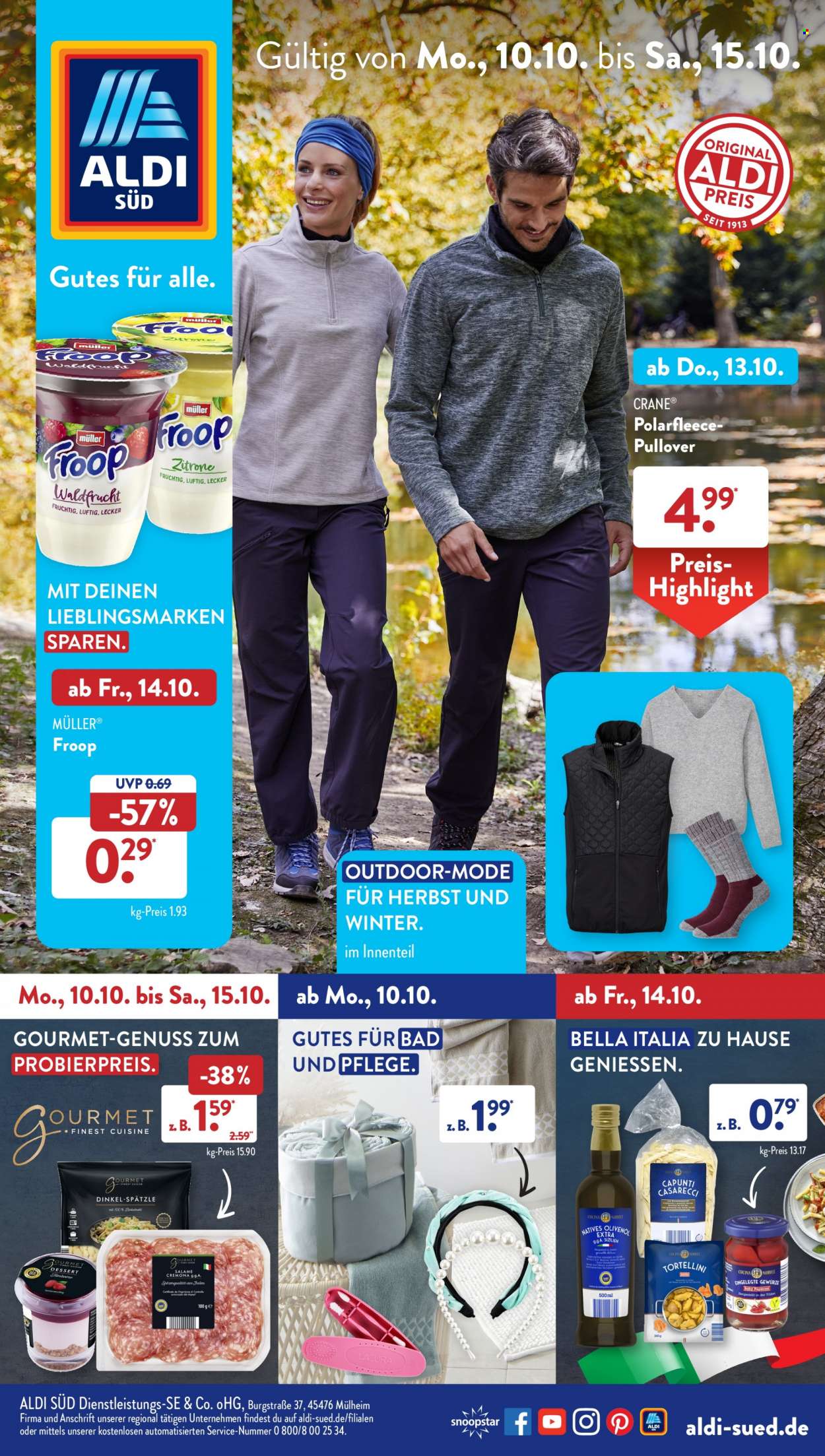 ALDI SÜD Prospekte  - 10.10.2022 - 15.10.2022. Seite 1