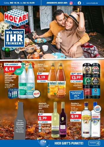 Prospekte Hol'ab! Getränkemarkt - 10.10.2022 - 15.10.2022.