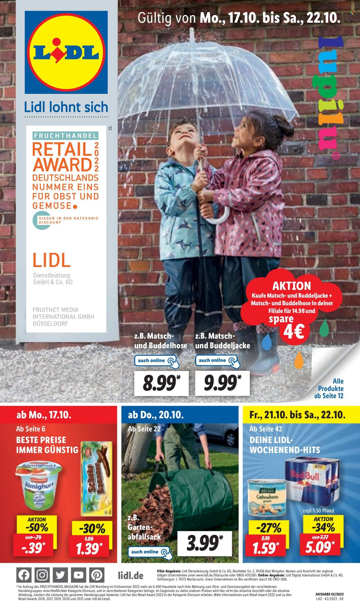 Lidl Prospekte  - 17.10.2022 - 22.10.2022. Seite 1