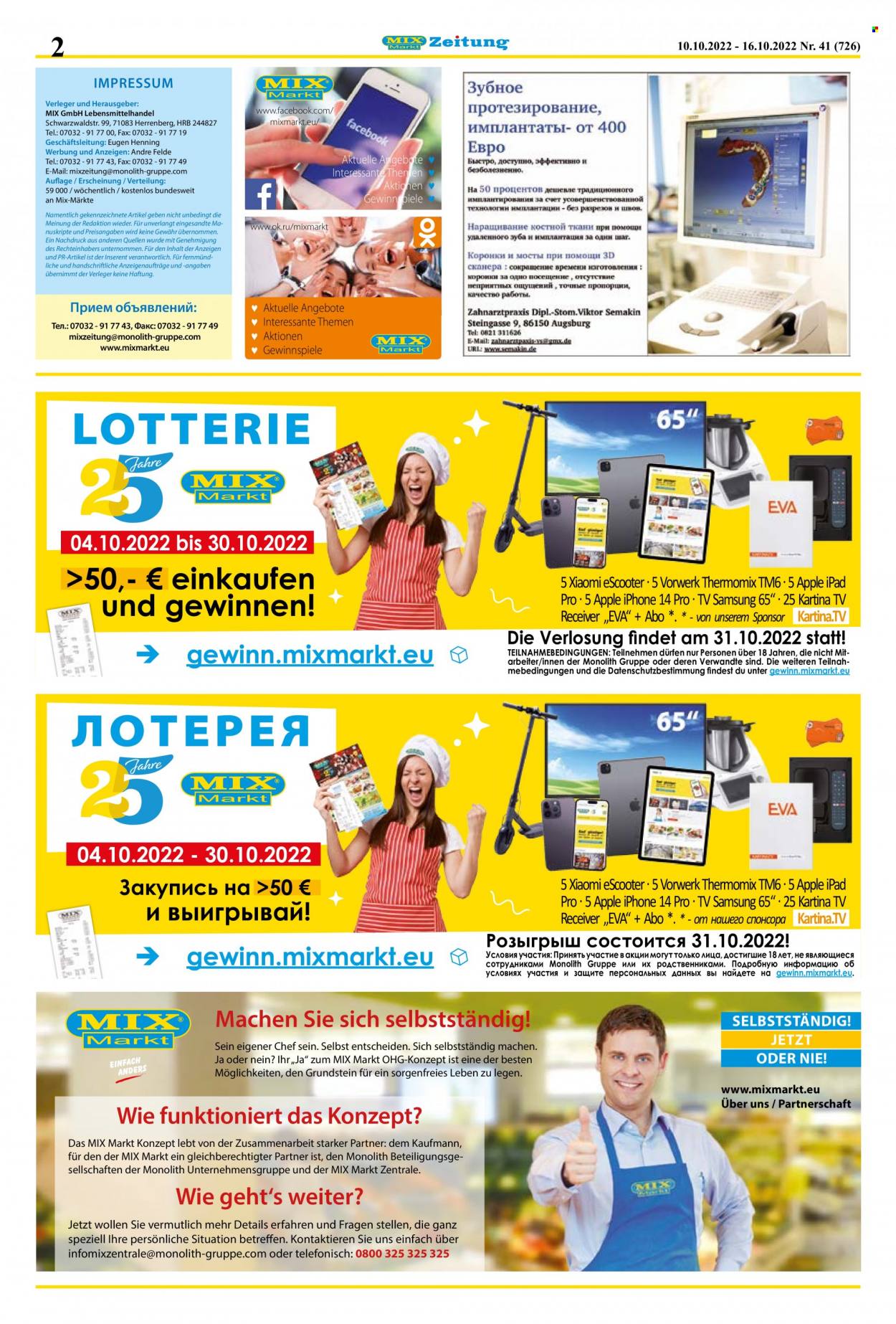 Mix Markt Prospekte  - 10.10.2022 - 16.10.2022. Seite 2