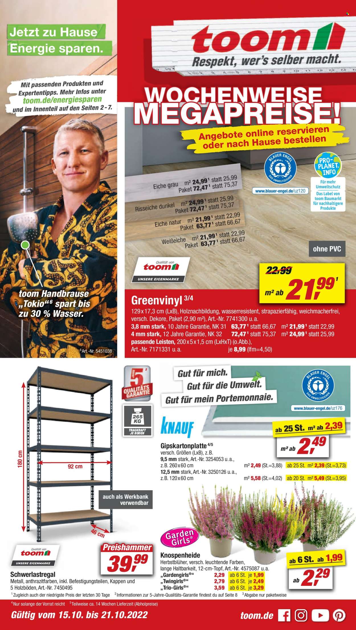 toom Baumarkt Prospekte  - 15.10.2022 - 21.10.2022. Seite 1