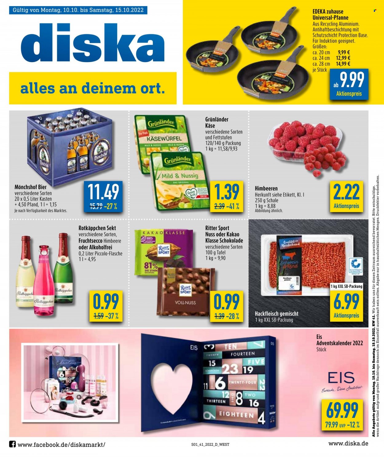 Diska Prospekte  - 10.10.2022 - 15.10.2022. Seite 1