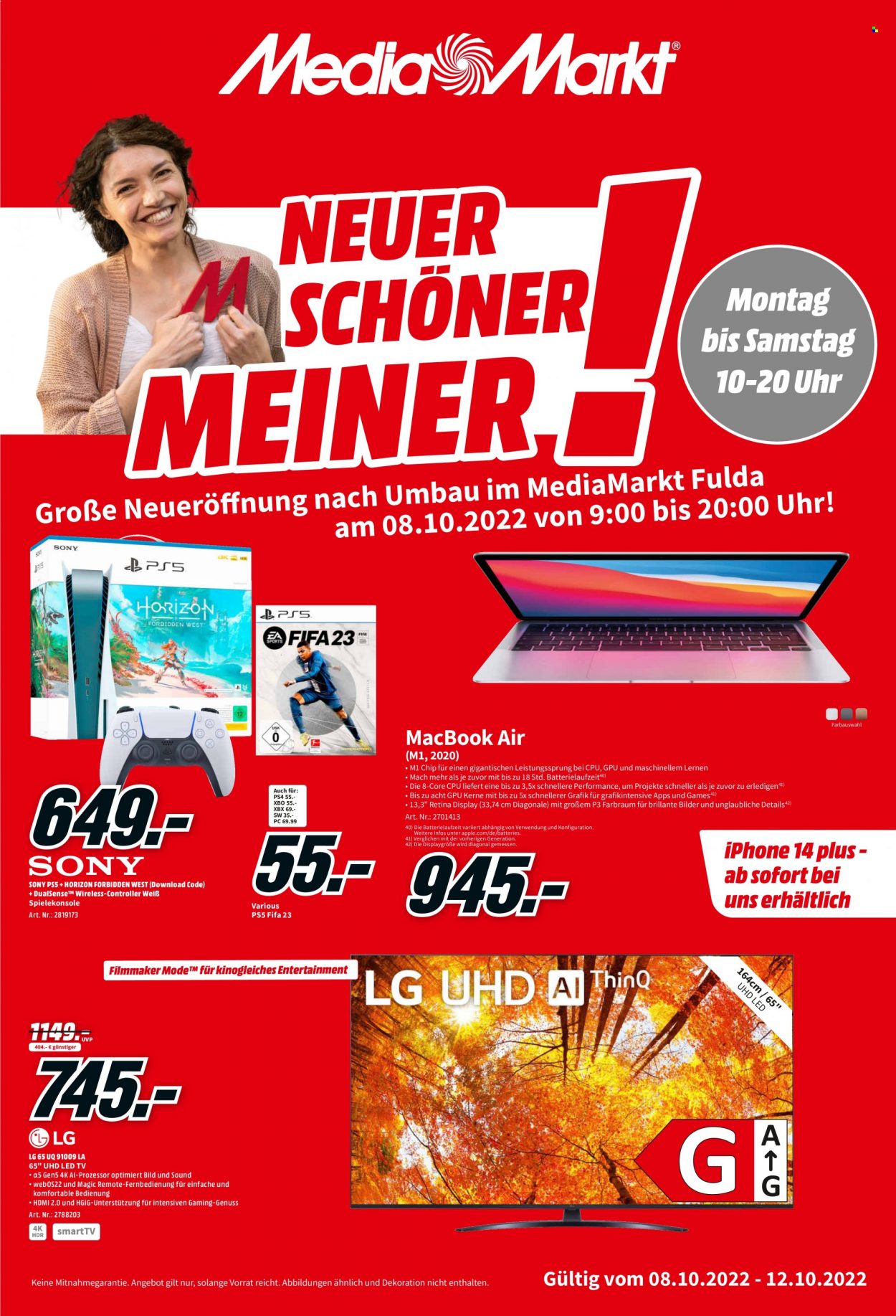 MediaMarkt Prospekte  - 8.10.2022 - 12.10.2022. Seite 1