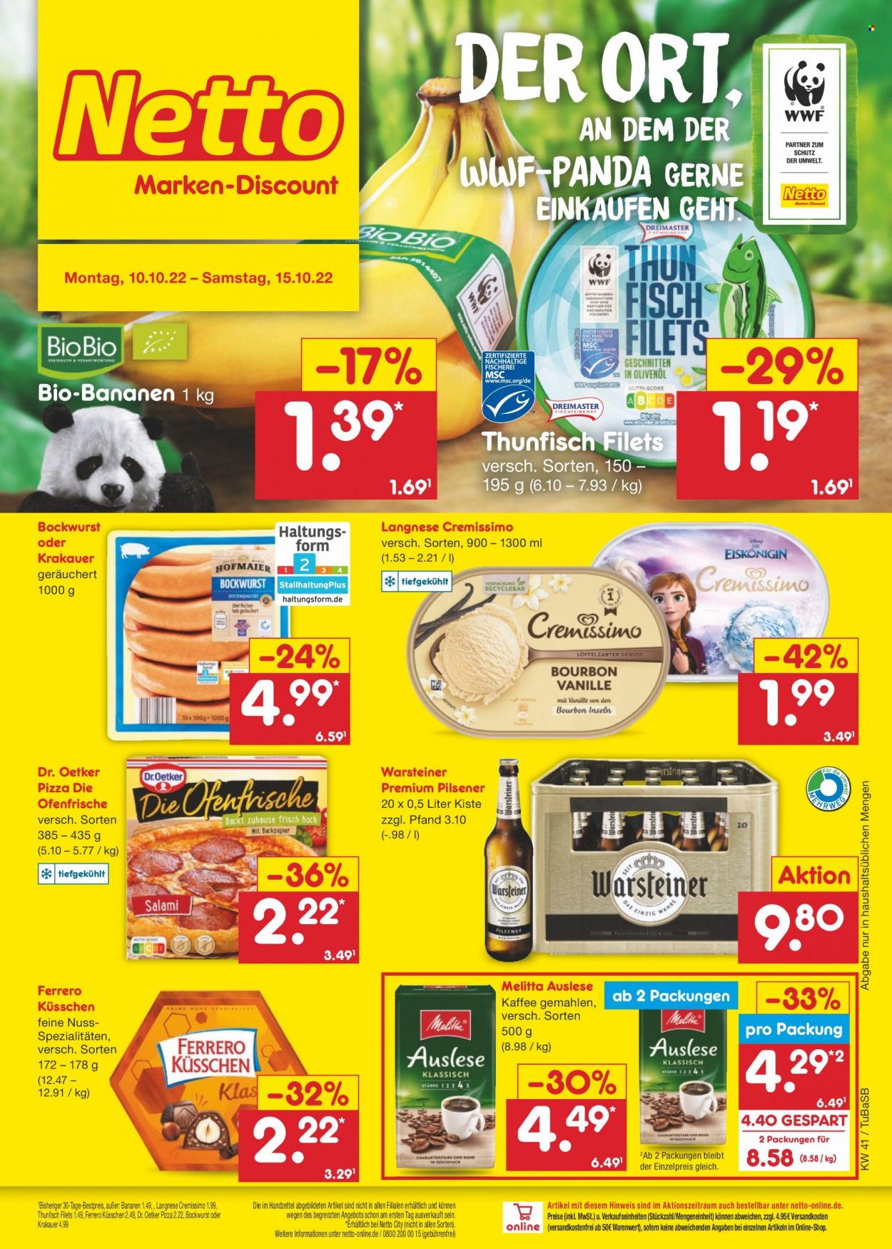 Netto Marken-Discount Prospekte  - 10.10.2022 - 15.10.2022. Seite 1