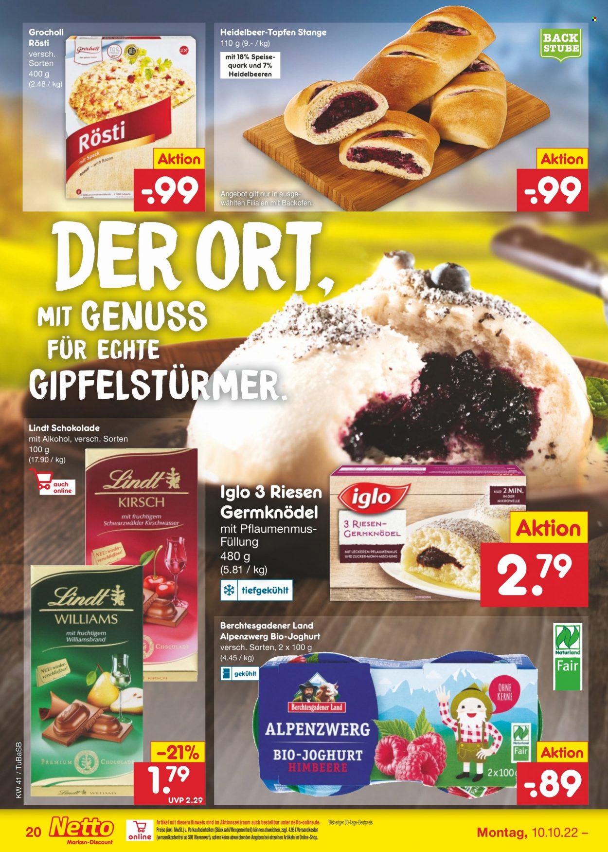 Netto Marken-Discount Prospekte  - 10.10.2022 - 15.10.2022. Seite 20
