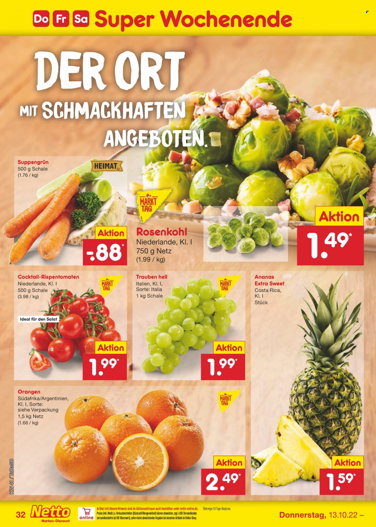 Netto Marken-Discount Prospekte  - 10.10.2022 - 15.10.2022. Seite 32