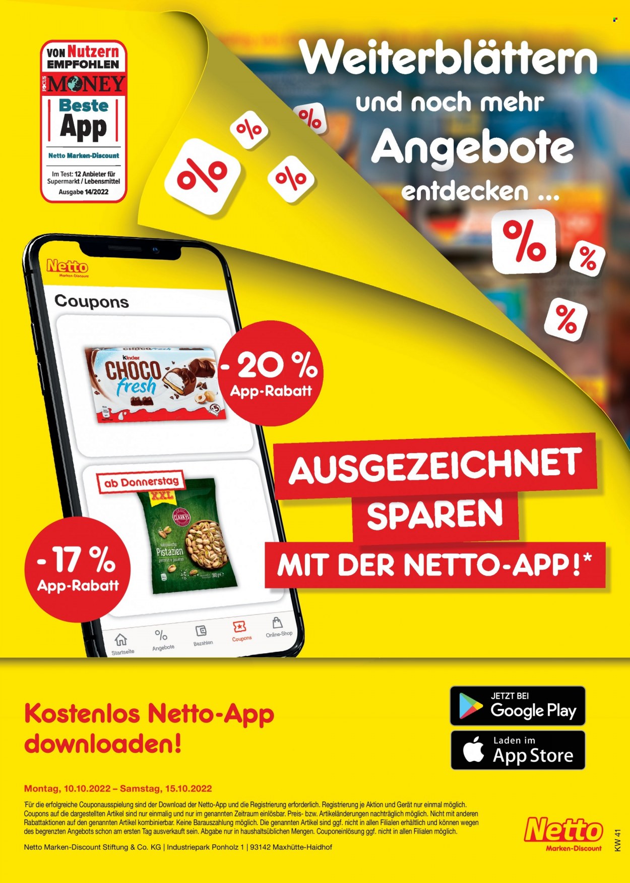 Netto Marken-Discount Prospekte  - 10.10.2022 - 15.10.2022. Seite 41