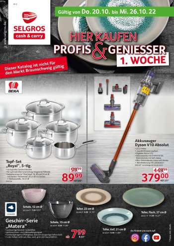 Prospekte Selgros - 20.10.2022 - 26.10.2022.