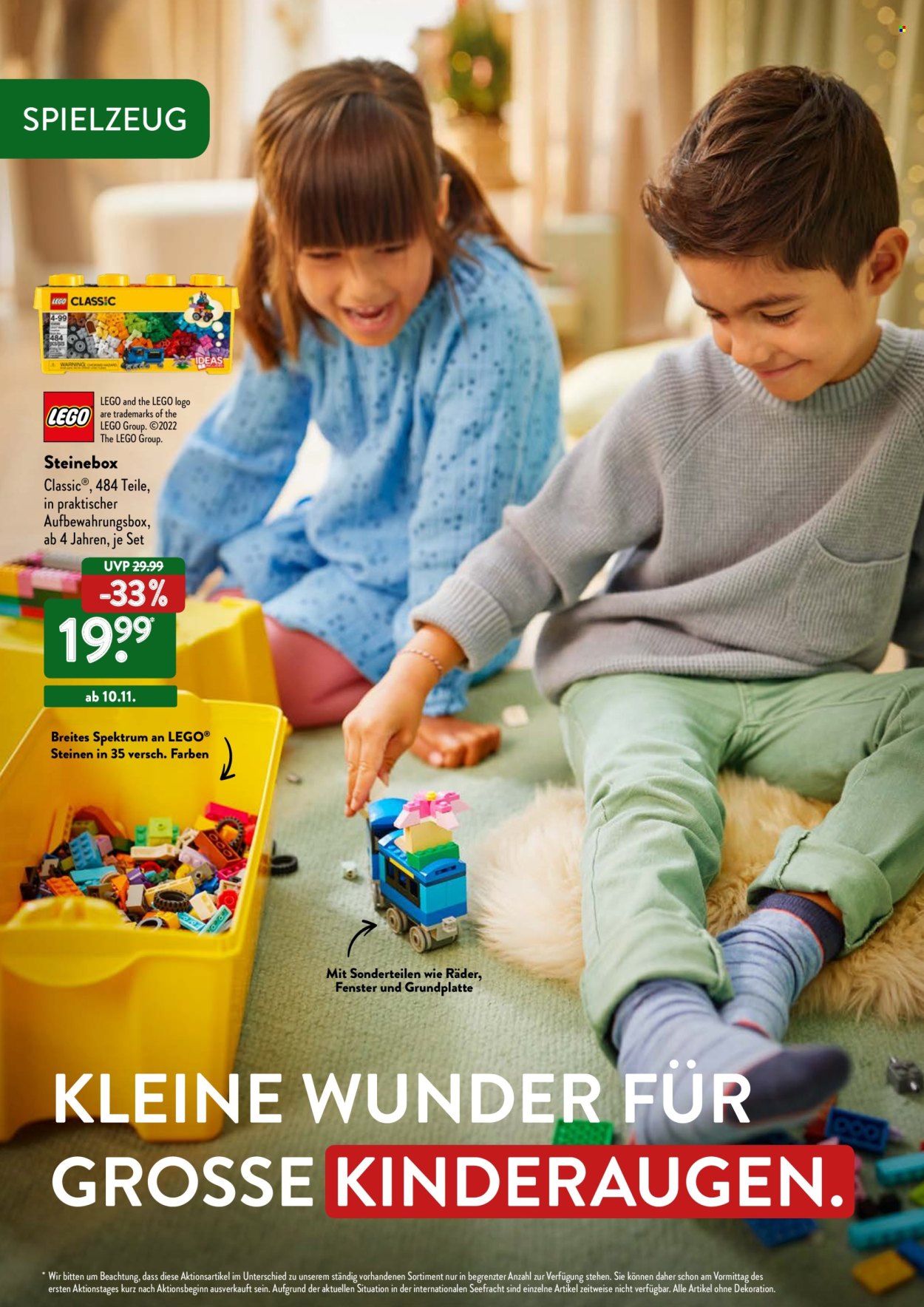 thumbnail - Prospekte ALDI SÜD - Produkte in Aktion - Aufbewahrungsbox, Spektrum, Dekoration, LEGO, Spielzeug. Seite 18.