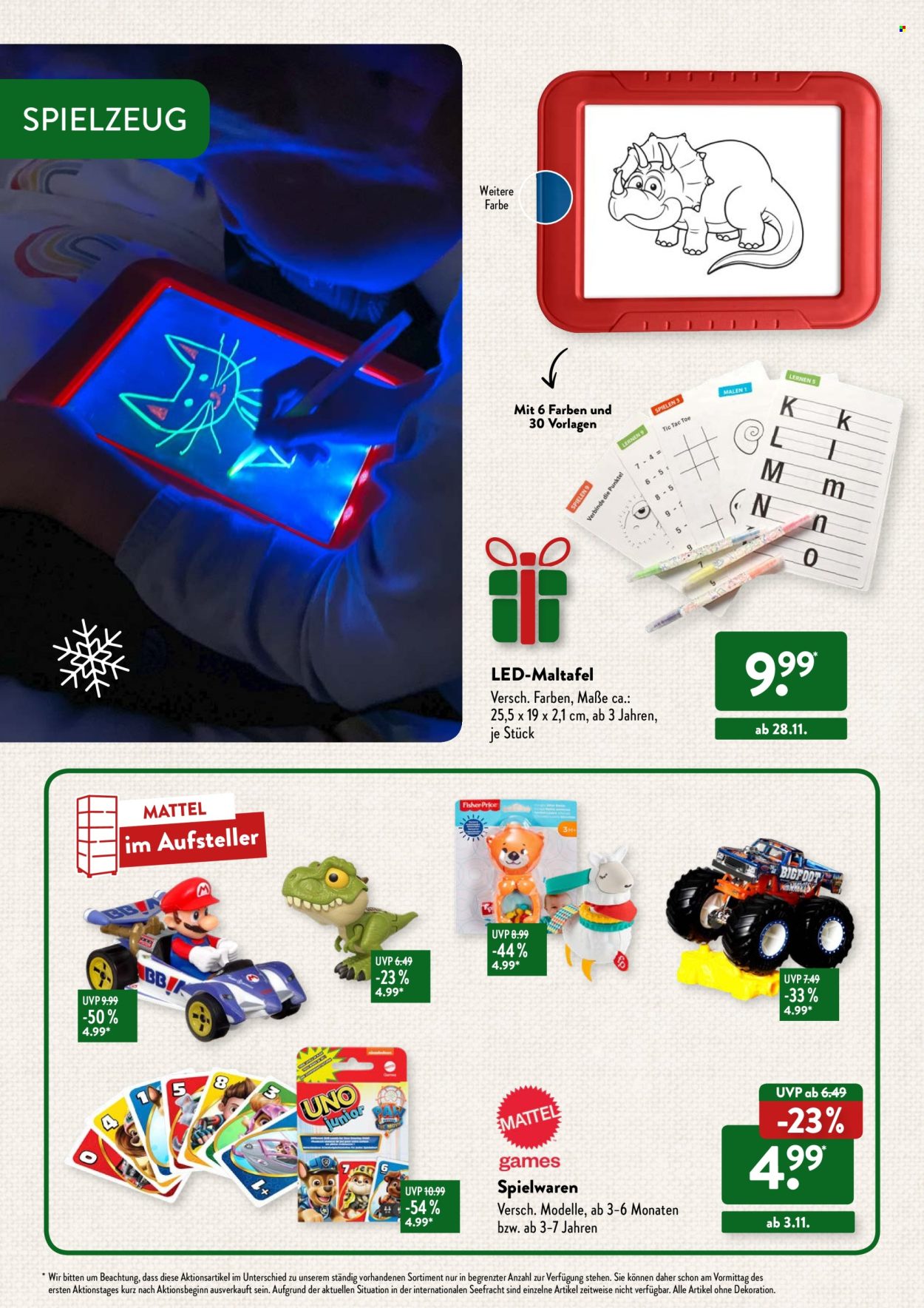 thumbnail - Prospekte ALDI SÜD - Produkte in Aktion - Dekoration, Spielwaren, Spielzeug. Seite 20.