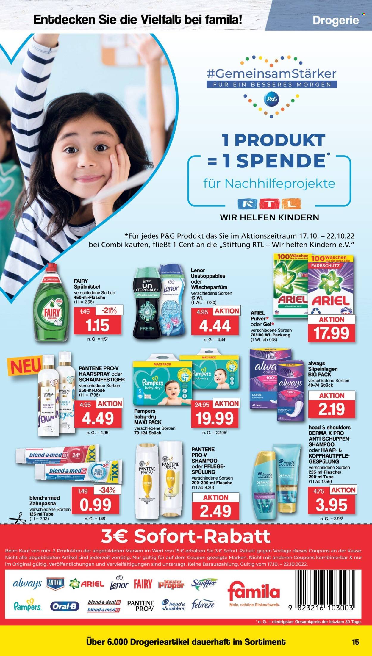 famila Prospekte  - 17.10.2022 - 22.10.2022. Seite 15