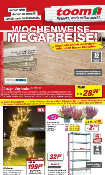 Prospekte toom Baumarkt - 22.10.2022 - 28.10.2022.