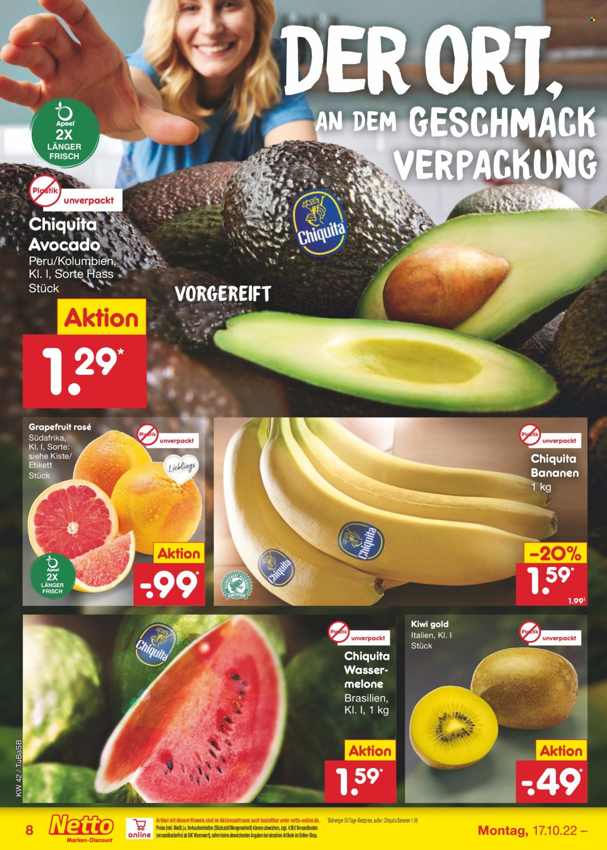 Netto Marken-Discount Prospekte  - 17.10.2022 - 22.10.2022. Seite 8