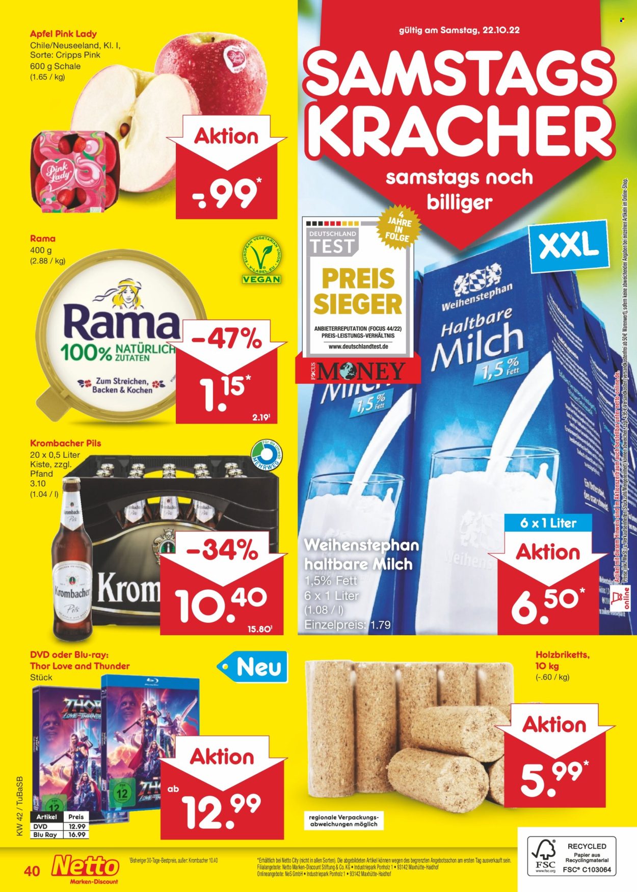 Netto Marken-Discount Prospekte  - 17.10.2022 - 22.10.2022. Seite 40