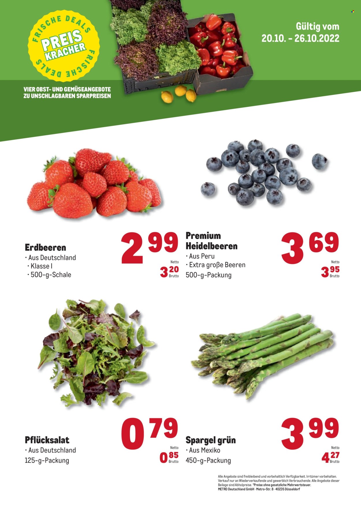 Metro Prospekte  - 20.10.2022 - 26.10.2022. Seite 1