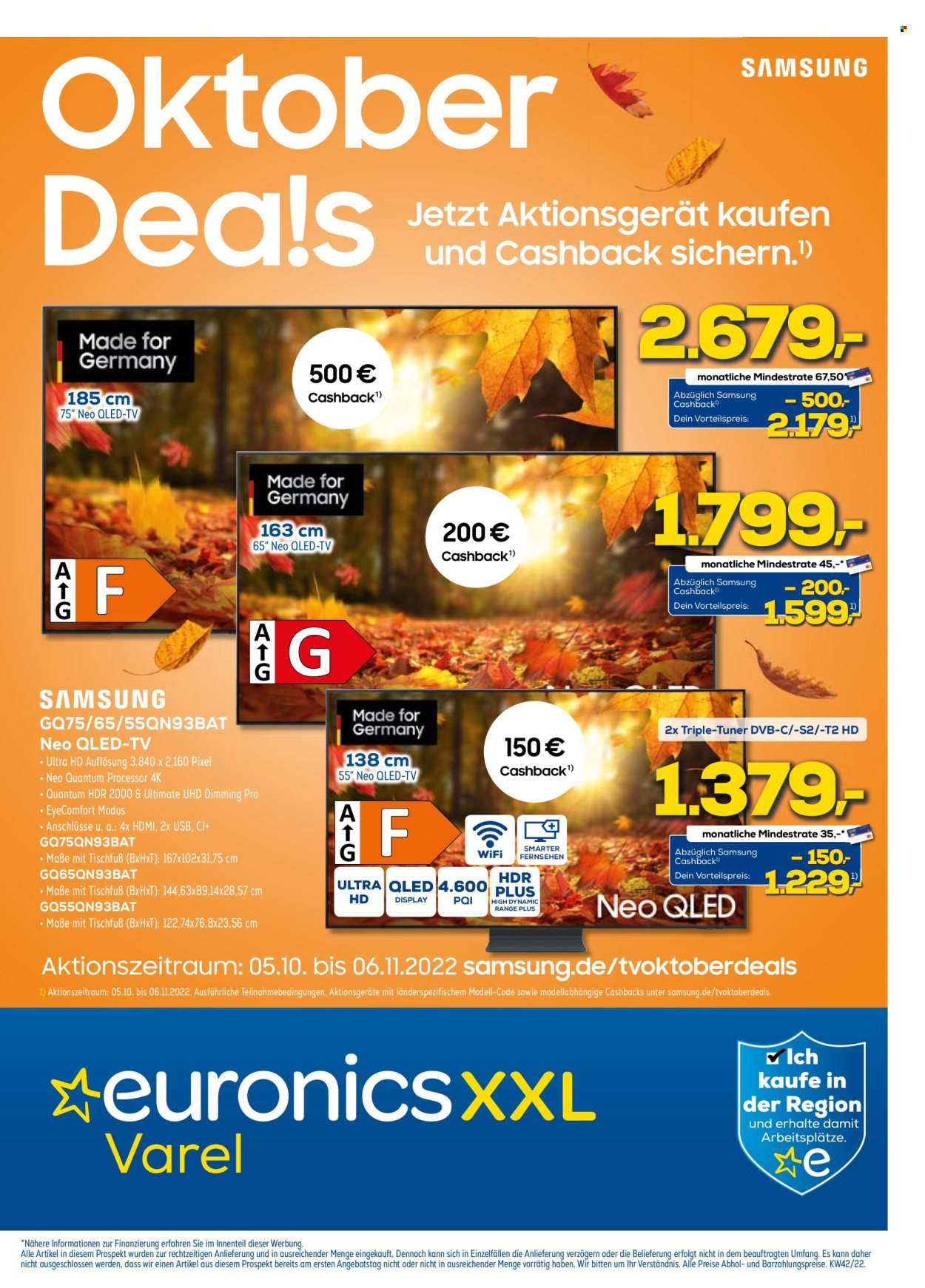Euronics Prospekte  - 21.10.2022 - 27.10.2022. Seite 1