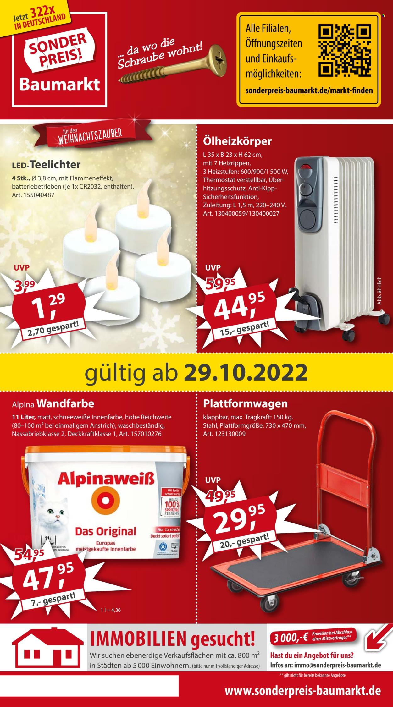 Sonderpreis-Baumarkt Prospekte  - 29.10.2022 - 4.11.2022. Seite 1