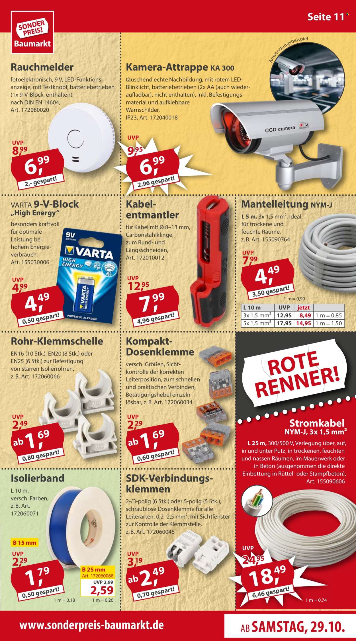 Sonderpreis-Baumarkt Prospekte  - 29.10.2022 - 4.11.2022. Seite 11