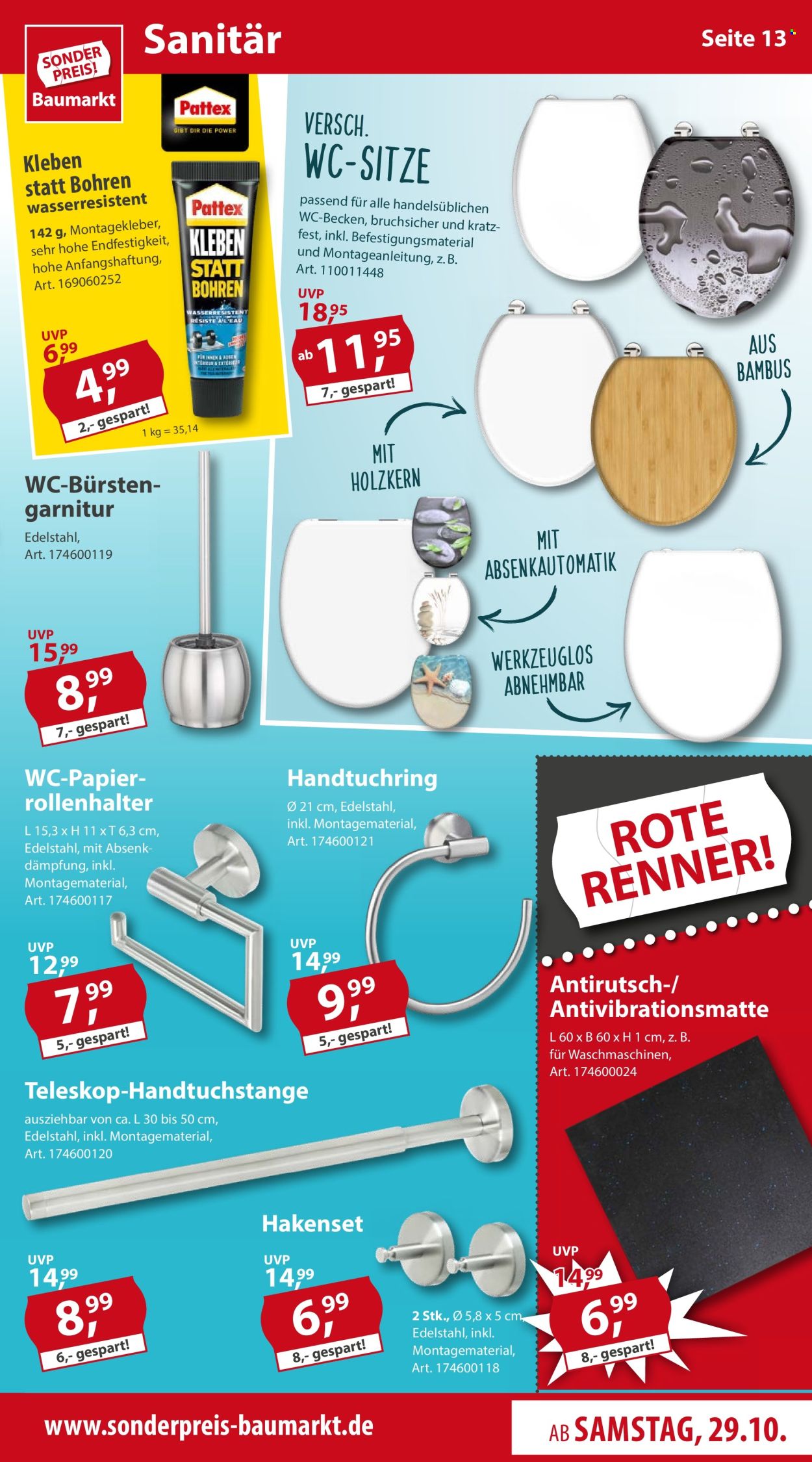Sonderpreis-Baumarkt Prospekte  - 29.10.2022 - 4.11.2022. Seite 13