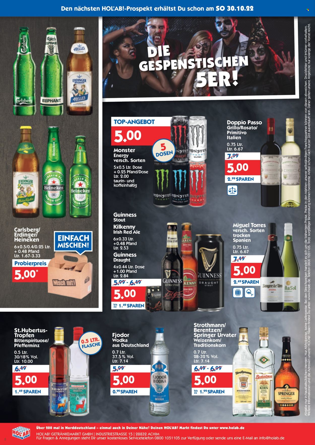 Hol'ab! Getränkemarkt Prospekte  - 24.10.2022 - 29.10.2022. Seite 9