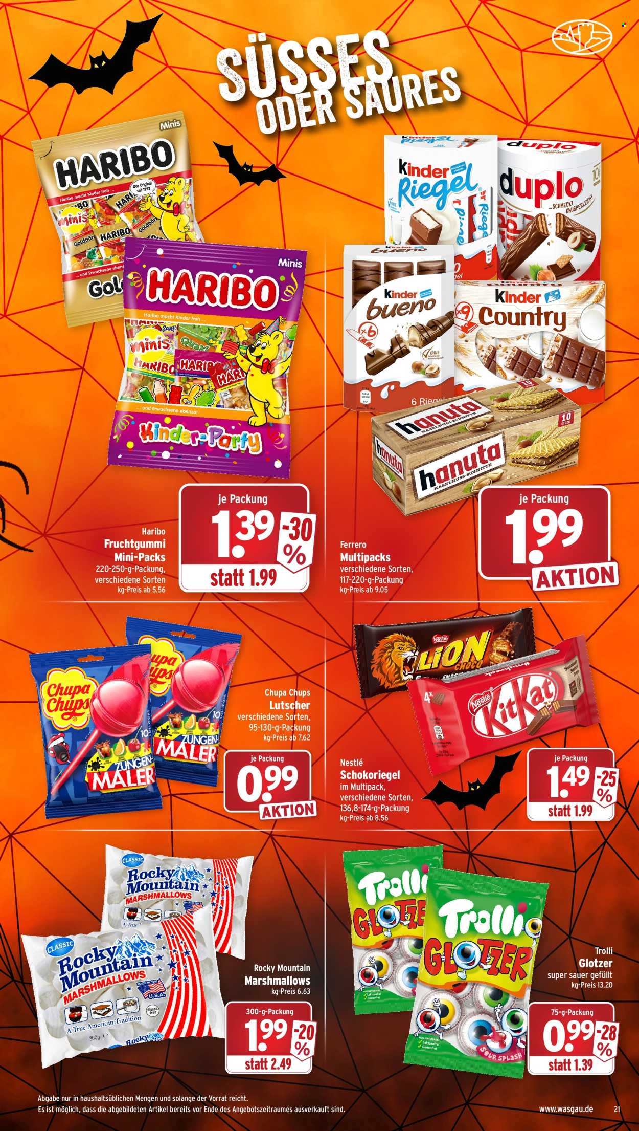 Wasgau Prospekte  - 24.10.2022 - 29.10.2022. Seite 21
