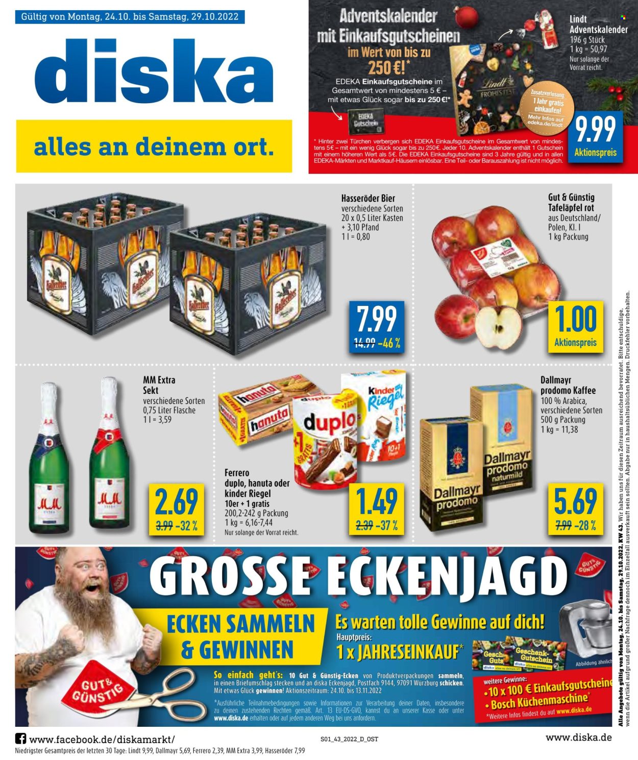 Diska Prospekte  - 24.10.2022 - 29.10.2022. Seite 1