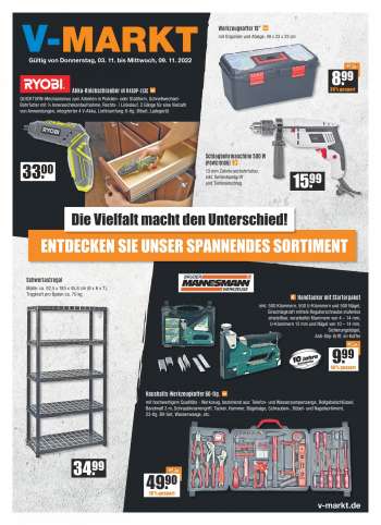 Prospekte V-Markt - 3.11.2022 - 9.11.2022.