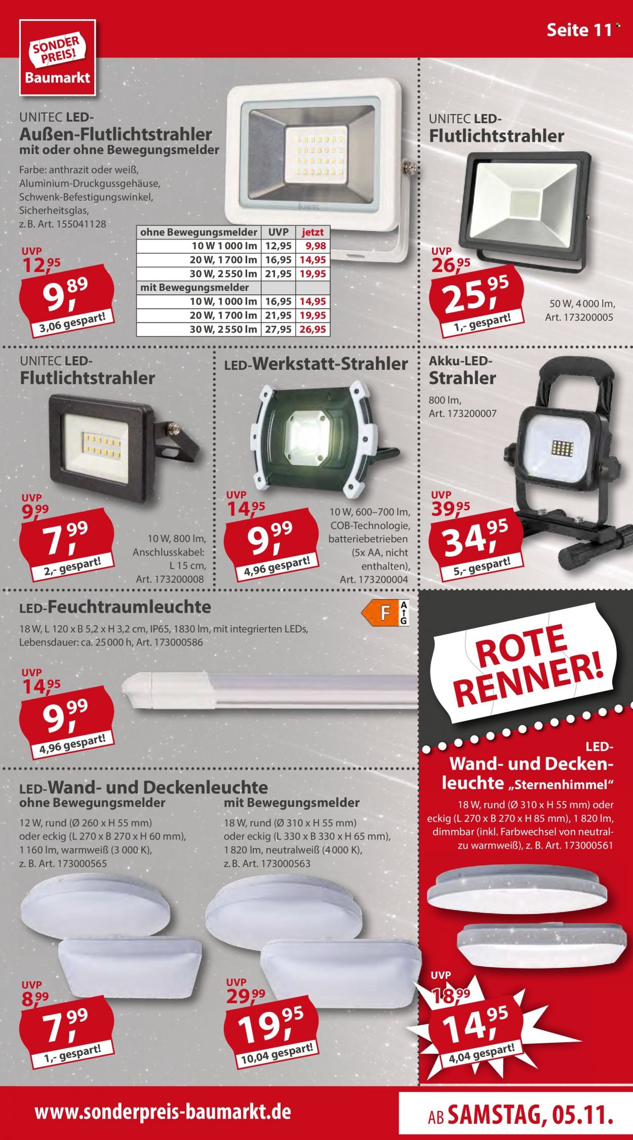 Sonderpreis-Baumarkt Prospekte  - 5.11.2022 - 11.11.2022. Seite 11