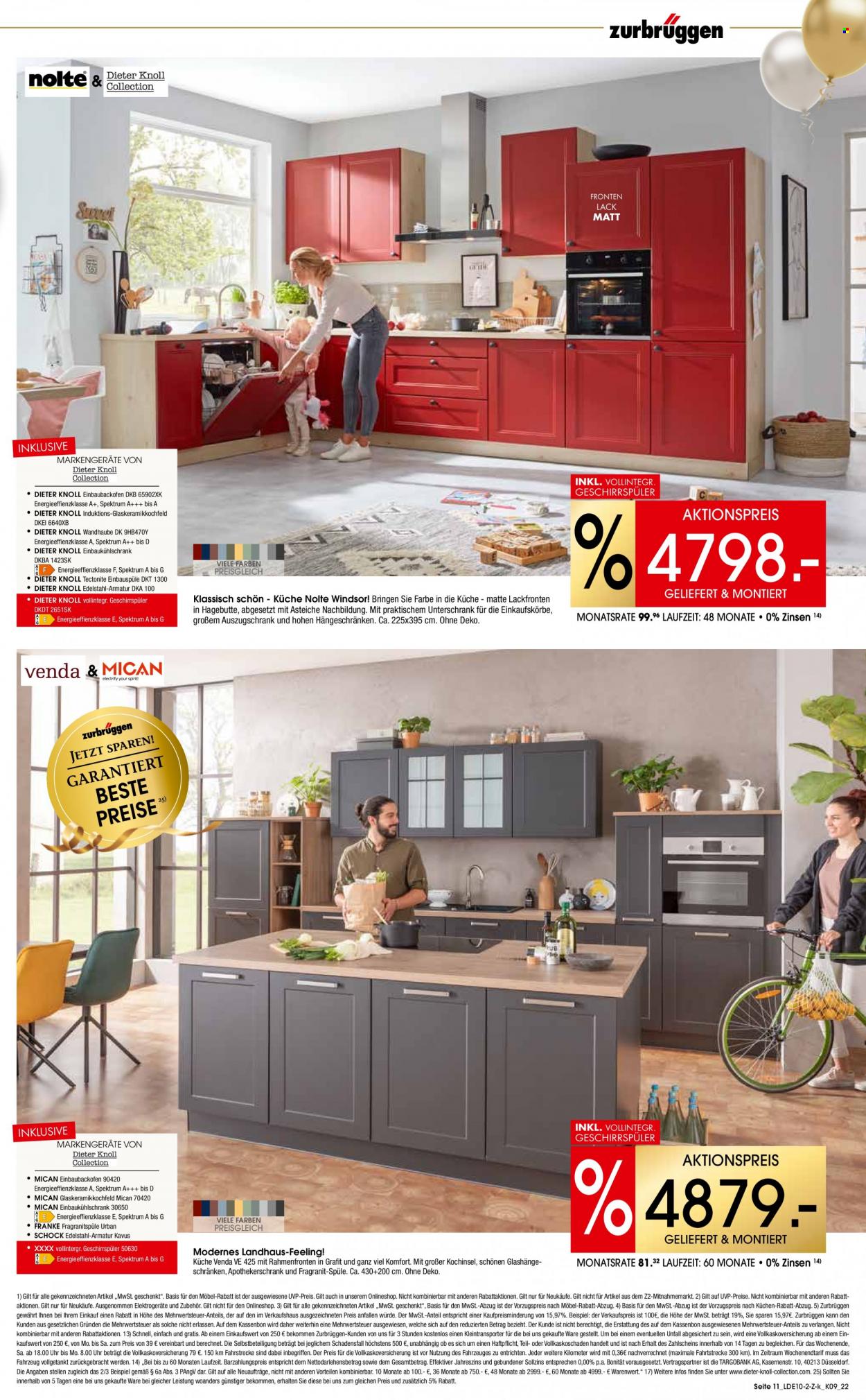 thumbnail - Prospekte Zurbrüggen - 29.10.2022 - 10.12.2022 - Produkte in Aktion - Küchen, Unterschrank. Seite 11.