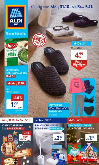 Prospekte ALDI SÜD - 31.10.2022 - 5.11.2022.