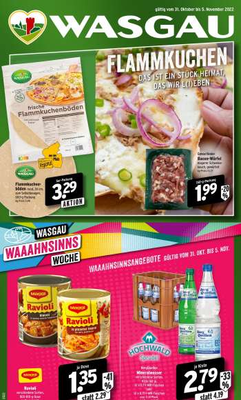 Prospekte Wasgau - 31.10.2022 - 5.11.2022.