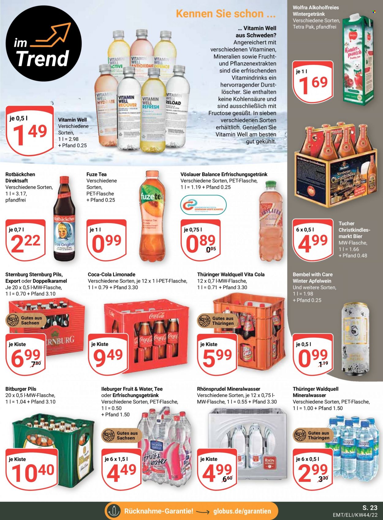 Globus Prospekte  - 1.11.2022 - 5.11.2022. Seite 23
