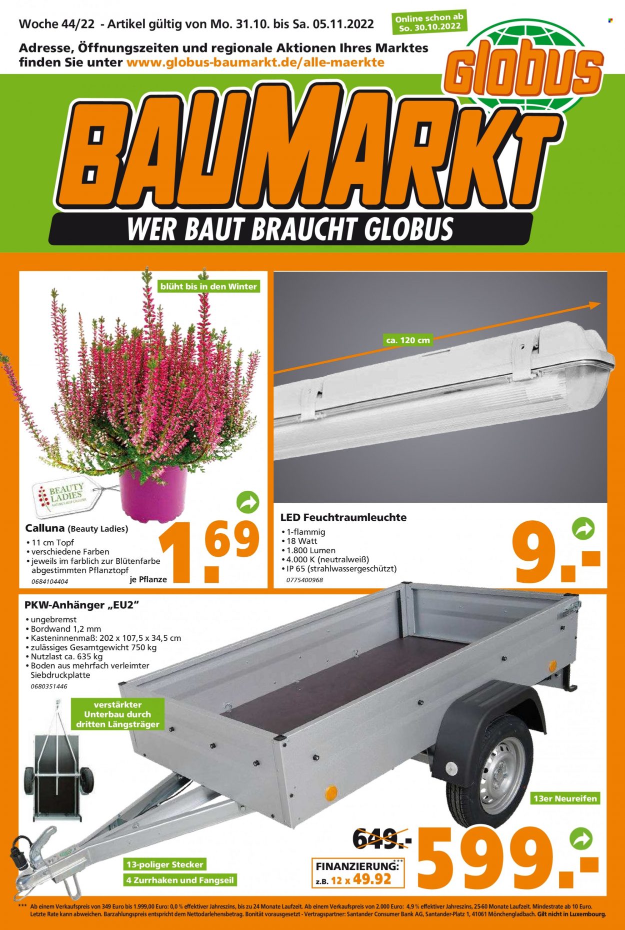 Globus Baumarkt Prospekte  - 31.10.2022 - 5.11.2022. Seite 1