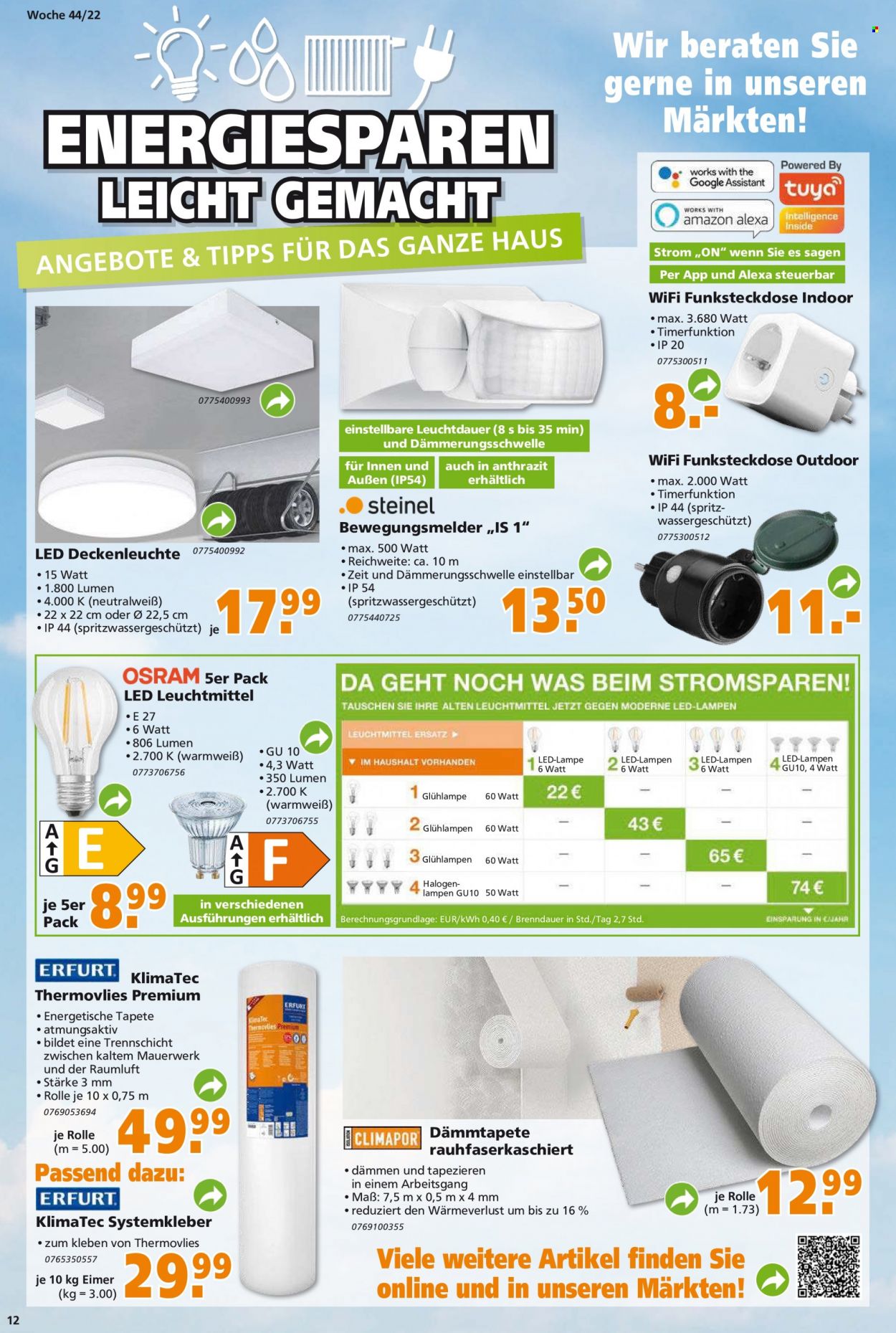 Globus Baumarkt Prospekte  - 31.10.2022 - 5.11.2022. Seite 12