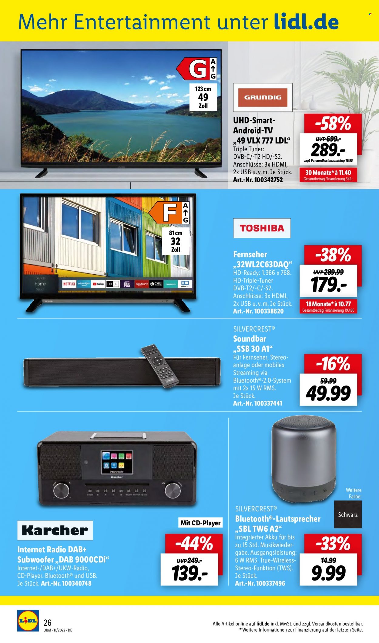 Lidl Prospekte  - 1.11.2022 - 30.11.2022. Seite 26