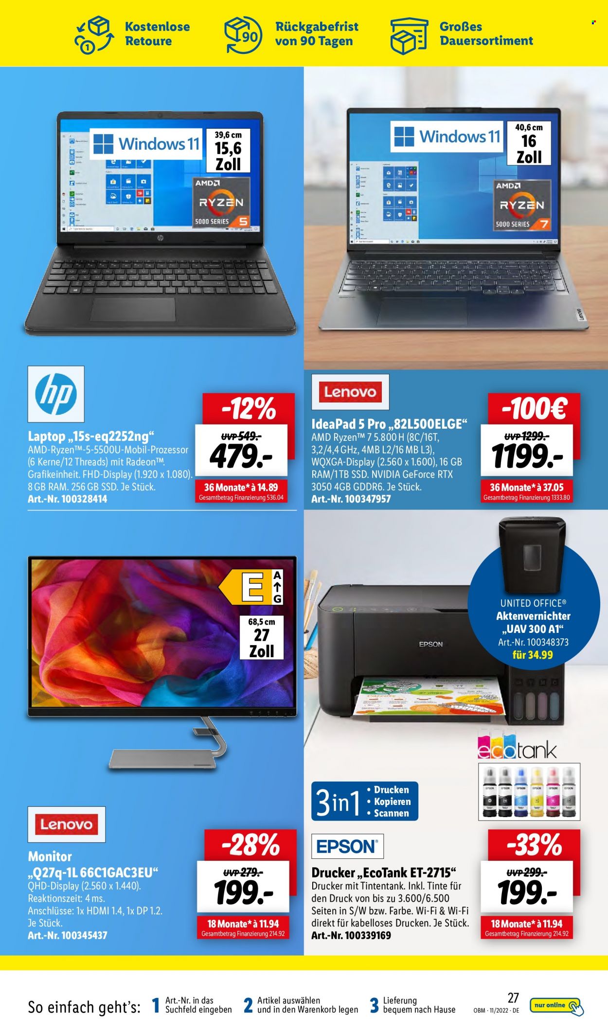 Lidl Prospekte  - 1.11.2022 - 30.11.2022. Seite 27